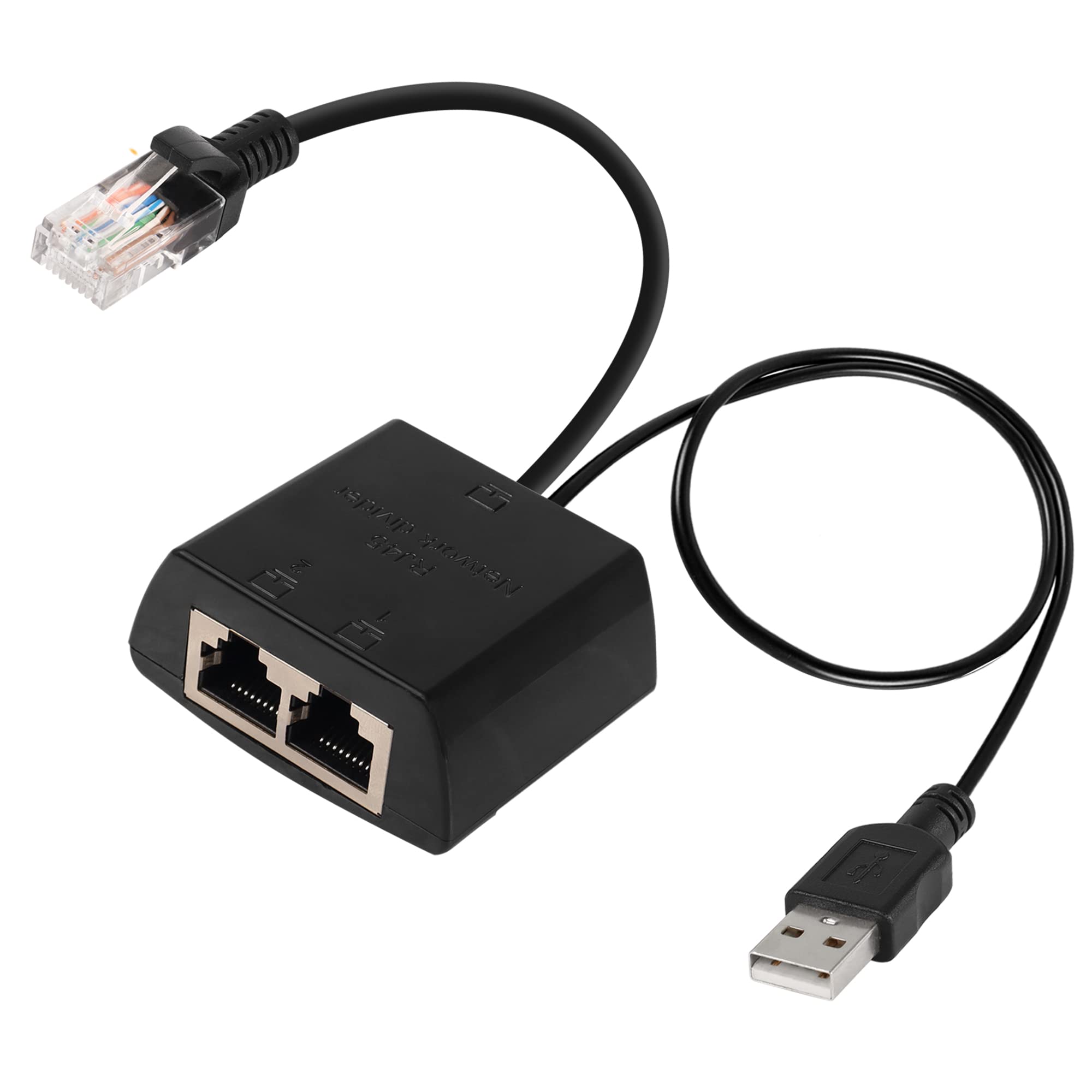 Amazon | QIANRENON 1 in 2 ネットワーク共有スプリッターアダプター